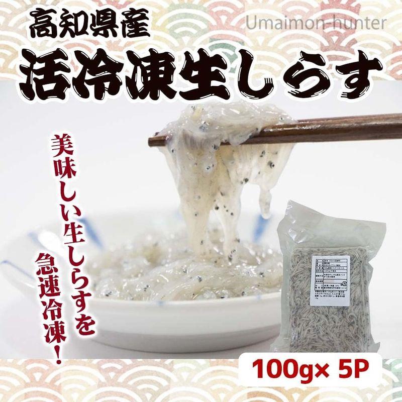 高知県産 活冷凍 生しらす 100g×10P 生食用