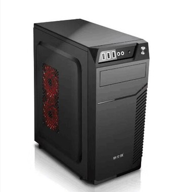 動力火車S1 全新黑化五金AT/ATX 商務臺式電腦機箱支持背線USB3.0