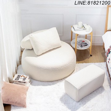 免運 公司貨 開發票 質量超讚 網紅輕奢風懶人沙發臥室榻榻米小戶型休閑陽臺客廳飄窗單人沙發椅 設計師款 沙發椅 休閒椅 展示椅