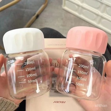 🌸台灣出貨🌸迷你小水杯玻璃小奶杯女咖啡牛奶杯便攜外帶高顔值胖胖杯可愛杯子 水杯 迷你小水杯玻璃小奶杯女 OH9X