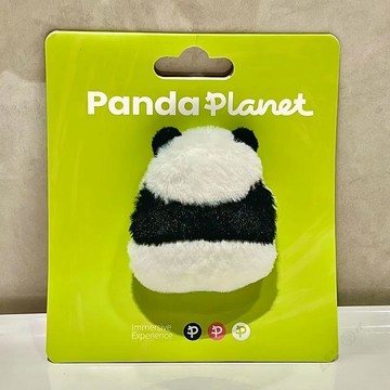 成都熊貓毛絨冰箱貼 熊貓樂園旅遊紀念裝飾品 Panda立體毛絨熊貓屁屁冰箱貼 萌趣動物磁貼 文創紀念磁鐵 療癒居家裝飾