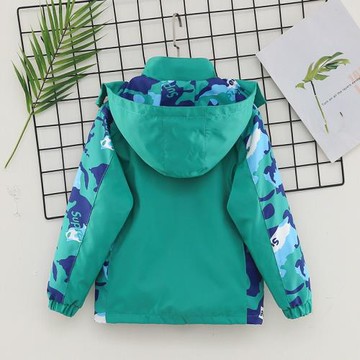 男童沖鋒衣三合一可拆卸2026新款男孩春秋冬季加厚加絨外套中大童