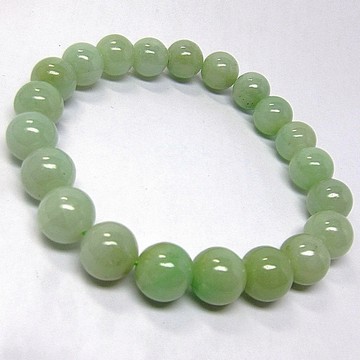 冰蘋果綠9mm百搭 天然A貨翡翠玉石手珠手鍊H96