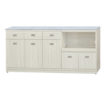 文創集 吉曼6尺岩板&石面拉盤低餐櫃(二色可選)-181x45x83cm免組