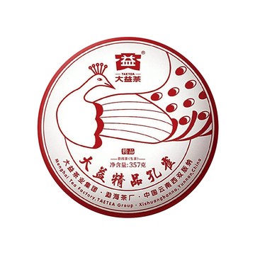 大益普洱生茶 357g/精品孔雀 2201「茶有大益」