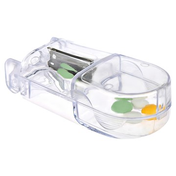 iSFun 可切開藥片藥盒透明切刀  透明色  2個