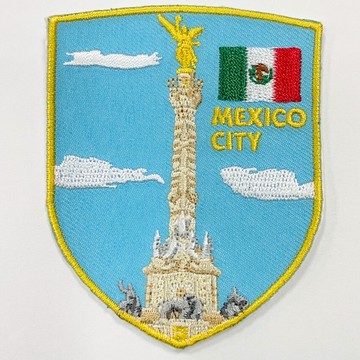 墨西哥 獨立天使紀念碑 地標電繡刺繡布章 貼布 布標 燙貼 徽章 肩章 識別章 背包貼