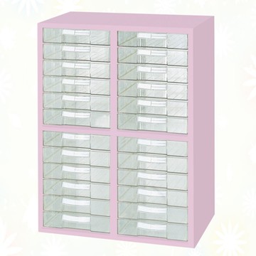 文創集 南亞塑鋼 雪莉多彩1.8尺24抽格塑鋼分層公文櫃/收納櫃(七色可選)-53.7x33.7x70cm免組