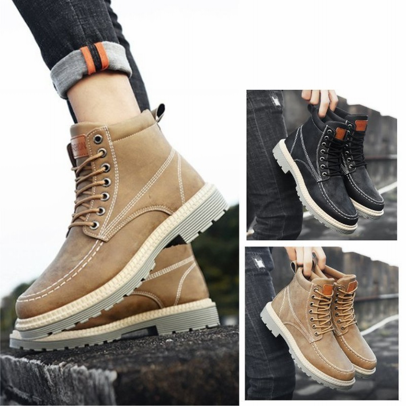 メンズ カジュアルブーツ ショートブーツ ワークブーツ マウンテンブーツ ハイカットスニーカー 靴 ストリートファッション 黒 茶 ベージュ 通販 Lineポイント最大0 5 Get Lineショッピング