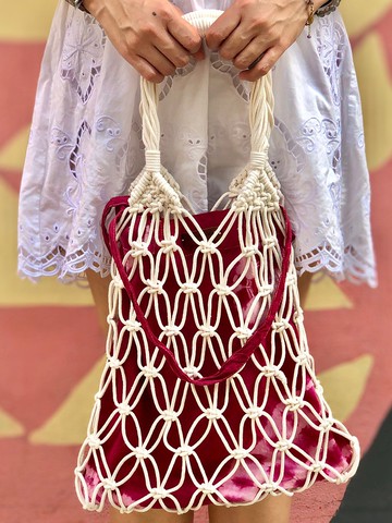 客製化禮物【2 Become 1 】手工編織袋 / 手工紥染布袋 可單買