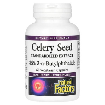 Natural Factors, 芹菜籽，標準化提取物，60 粒素食膠囊