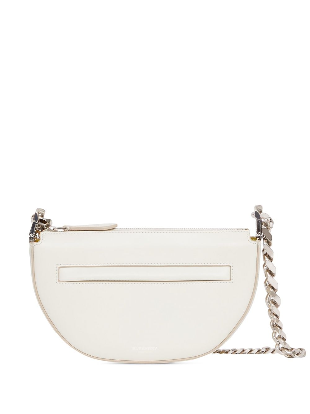 Burberry - mini Olympia shoulder bag - women - Lamb Skin/Calf Leather/Cotton/Linen/Flax - One Size - White