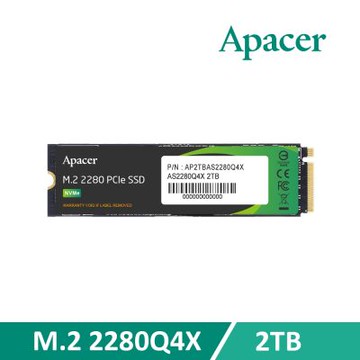 宇瞻 Apacer AS2280Q4X 2TB M.2 PCIe Gen4 SSD