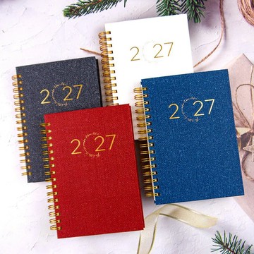【conifer綠的事務】2027年50K苧麻雙線圈橫式週誌