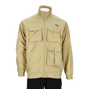 Puma 流行系列 T7 男款 卡其色 歐規 工裝 口袋 休閒 風衣 夾克 外套 63209283