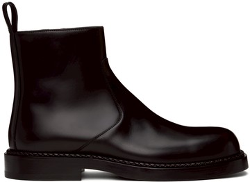 Bottega Veneta 黑色 Strut 踝靴