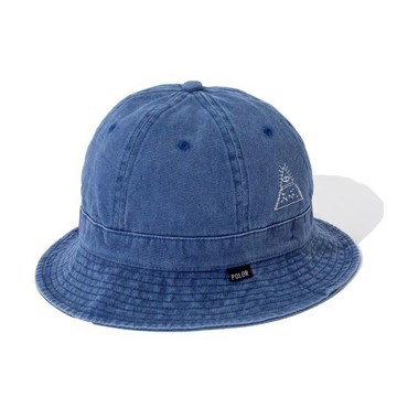 日本限定 POLER PIGMENT BELL HAT 可調式復古鐘形帽 厚磅 藍