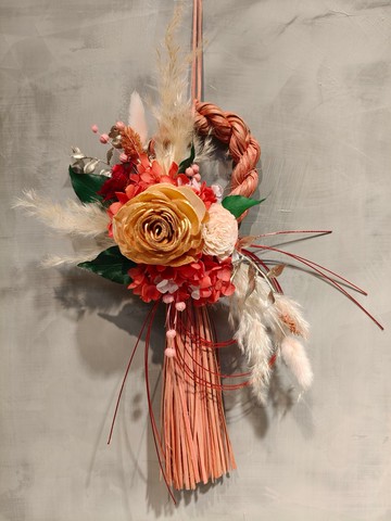 注連繩新春花禮  馬年 開運花禮 乾燥花永生花