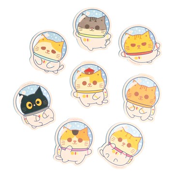 黃阿瑪的後宮生活 貼紙 全套8入 適用年齡6歲以上 台灣產  太空寶寶造型  1組