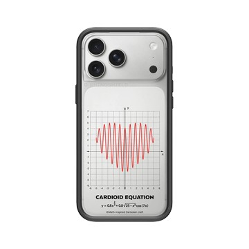 iPhone 17 Pro Max Mod NX -邊框背蓋組合 (相機按鈕) 黑 - Valentine's Day Collection - 愛的方程式：心跳（紅）