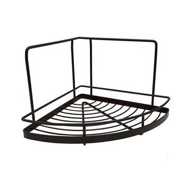 尊爵不鏽鋼轉角置物架 黑