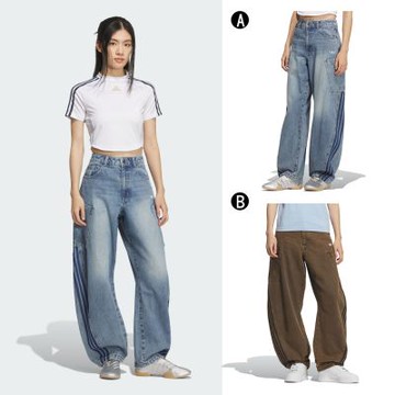 【Adidas 愛迪達】PANT W 運動褲 牛仔褲 女 A-KR2628 B-KR2627