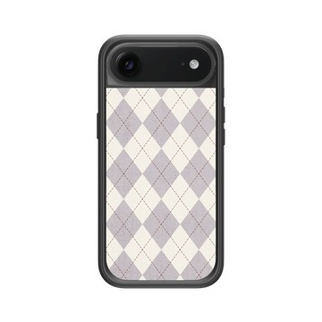 iPhone Air Mod NX -邊框背蓋組合 (相機按鈕) 黑 - Pattern Play - 學院菱格