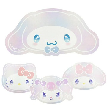小禮堂 Sanrio 三麗鷗 多功能造型滑鼠墊 (彩虹渲染款) Kitty 美樂蒂 酷洛米