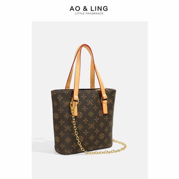 手提包女包水桶包托特包2025新款中古包大容量鏈條包單肩斜挎包潮