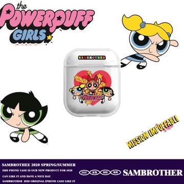 舊漫飛天小女警適用airpods3蘋果airpodspro2可愛情侶airpods4透明airpods1/2蘋果耳機殼防摔硅膠三代保護殼