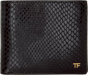 TOM FORD 黑色 Printed Python Classic 钱包