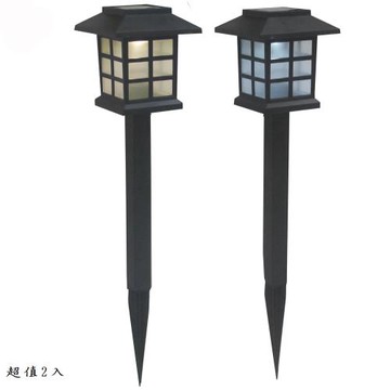 月陽超值2入日式太陽能自動光控LED庭園燈草坪燈插地燈(JP50252)