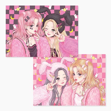 兔兔明信片 (兩款設計)