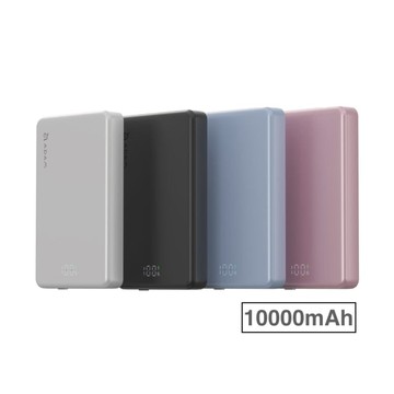 VIONTA L10 超薄型磁吸行動電源 10000mAh 附質感皮套 首創飛航模式 藍色