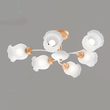 E27 北歐風半吸頂六燈 B250-53-12-1801