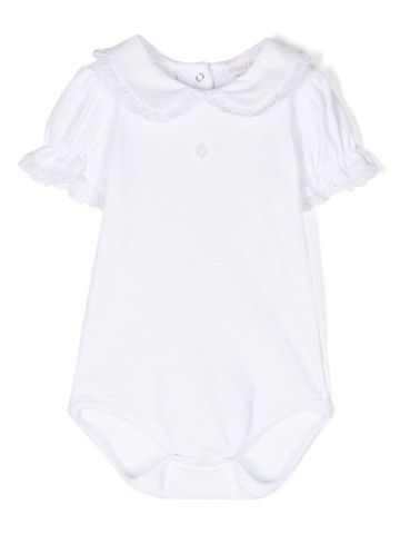 Patachou - lace-trim cotton body - kids - Cotton - 1 - White