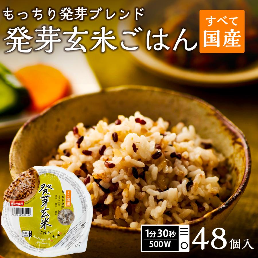 ご飯パック 発芽玄米48個セット 160g おくさま印 お米 レトルト 無添加 国産 レンジで簡単 温めるだけ 送料無料