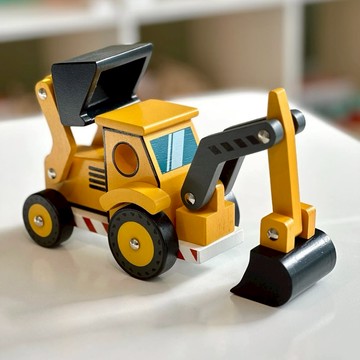【美國 Mentari】工程兩用挖土機(木製玩具/玩具車)