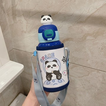 台灣出貨 可愛兒童保溫杯女孩食品級不銹鋼上學專用吸管水杯幼兒園寶寶水壺