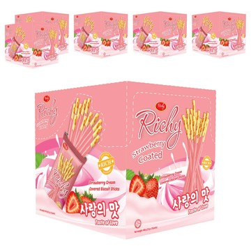 Richy 草莓風味餅乾棒  400g  6盒