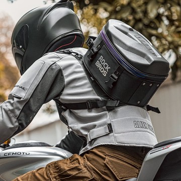 ROCKBROS洛克兄弟旗艦店 機車包 頭盔包 騎行機車背包 雙肩騎士包 硬殼摩旅包 機車後貨架包 機車後座包