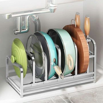 【24H現貨】不鏽鋼鍋蓋置物架 台面砧板架 廚房家用鍋架 刀具架/刀架 案板菜板放置架