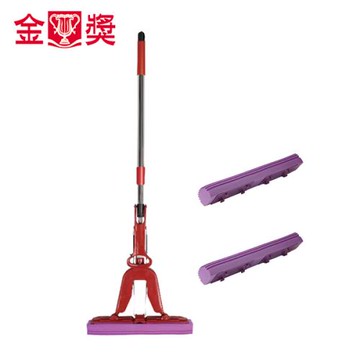 【金獎】大面積專用拖把王膠棉拖把 超值組 (1拖+2頭)