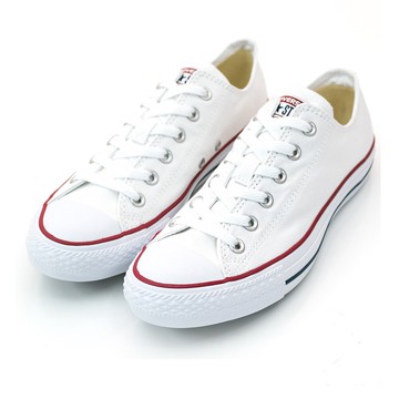 Converse ALL STAR 低筒 基本款 帆布休閒鞋 白X紅邊 M7652C【iSport愛運動】