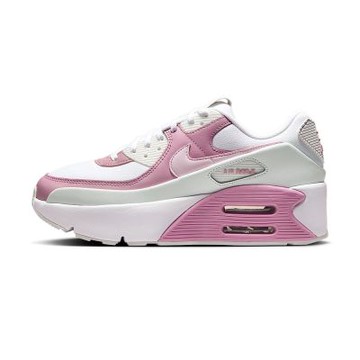 Nike Air Max 90 LV8 女鞋 粉白色 復古 厚底 網布 氣墊 緩震 運動 休閒鞋 FD4328-110