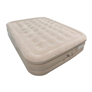 OMyCar 戶外露營防潮雙人全自動充氣床墊 三層加高 附收納袋  205 x 156 x 40cm  咖啡色