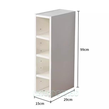 【宅配到家🚚】實木書架落地夾縫小書櫃 超窄床邊縫隙墻角收納櫃 沙發置物架子定製 三層置物櫃 防塵置物櫃 收納柜子