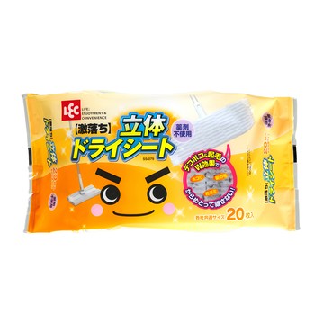 LEC 激落立體清潔紙巾 輕鬆清潔髒污 適用於多種材質地板 無添加藥劑 無味不刺鼻 20入/包  1包  30 x 20cm