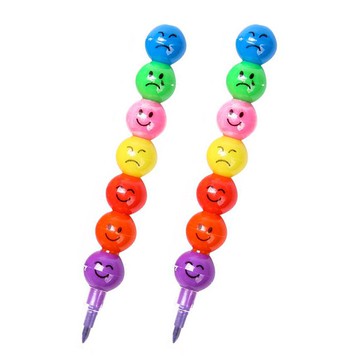 3952 表情圓球鉛筆 圓球笑臉鉛筆 糖葫蘆鉛筆 多段式鉛筆 造型鉛筆 免削鉛筆