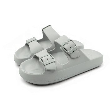 【iFoot】Q彈雲感輕踏胖胖拖-灰 FA03